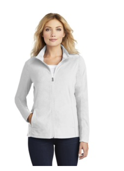 Port Authority Micro-fleece Jacket in White Main Image